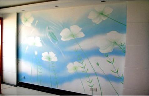 安宁画墙绘怎么画好白云的蓬松感？