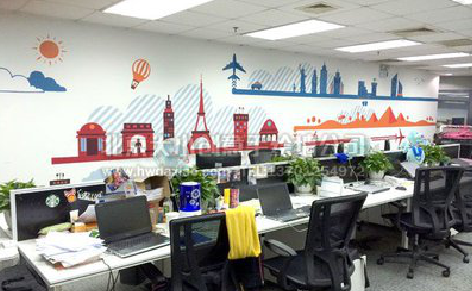 安宁教你设计办公室墙绘的方法。