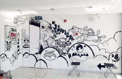 安宁手绘墙并非传统涂鸦。